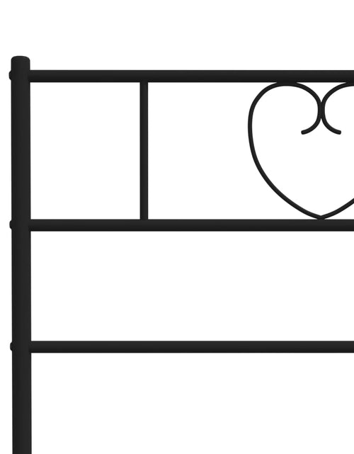Загрузите изображение в средство просмотра галереи, Cadru de pat metalic cu tăblie, negru, 140x200 cm - Lando

