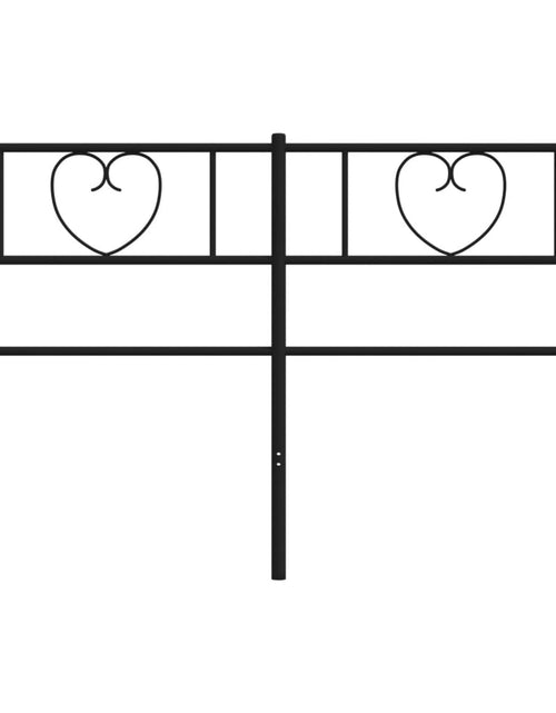 Загрузите изображение в средство просмотра галереи, Tăblie de pat metalică, negru, 120 cm - Lando
