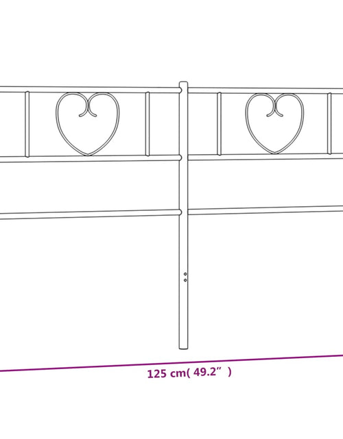 Încărcați imaginea în vizualizatorul Galerie, Tăblie de pat metalică, negru, 120 cm - Lando
