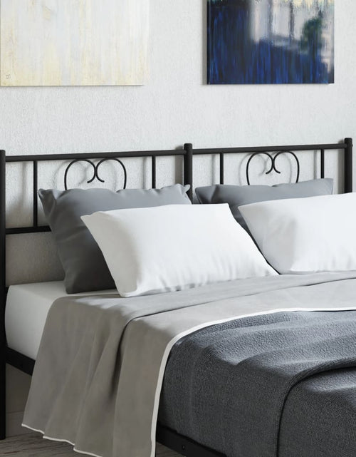 Încărcați imaginea în vizualizatorul Galerie, Tăblie de pat metalică, negru, 120 cm - Lando
