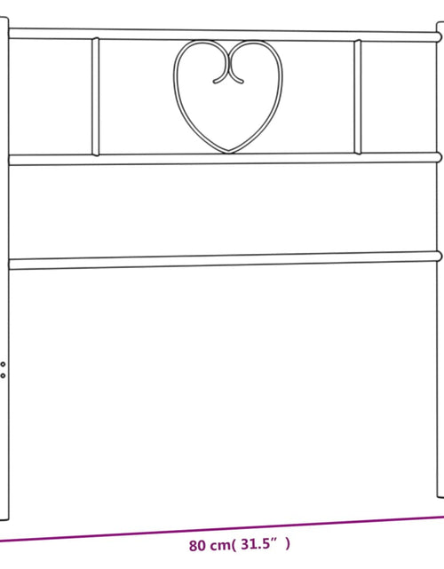 Загрузите изображение в средство просмотра галереи, Tăblie de pat metalică, alb, 75 cm - Lando

