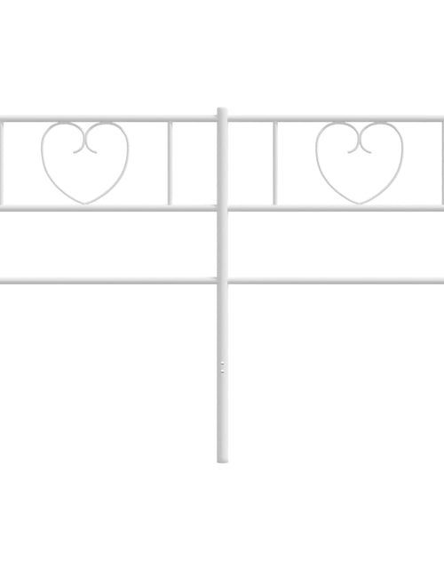 Încărcați imaginea în vizualizatorul Galerie, Tăblie de pat metalică, alb, 150 cm - Lando
