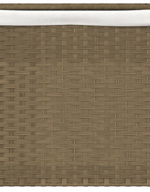 Încărcați imaginea în vizualizatorul Galerie, Coș de rufe cu 2 secțiuni, 53x35x57 cm, poliratan - Lando
