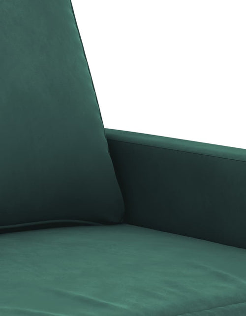 Încărcați imaginea în vizualizatorul Galerie, Set de canapele cu perne, 2 piese, verde închis, catifea - Lando
