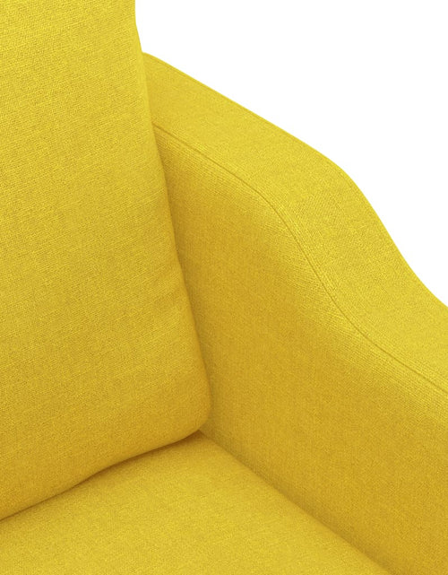 Încărcați imaginea în vizualizatorul Galerie, Set de canapele cu perne, 3 piese, galben deschis, textil - Lando
