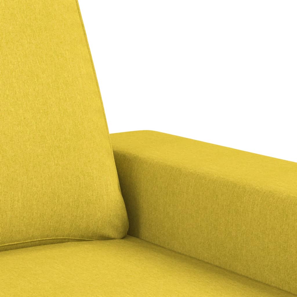 Set de canapele, 3 piese, galben deschis, textil - Lando