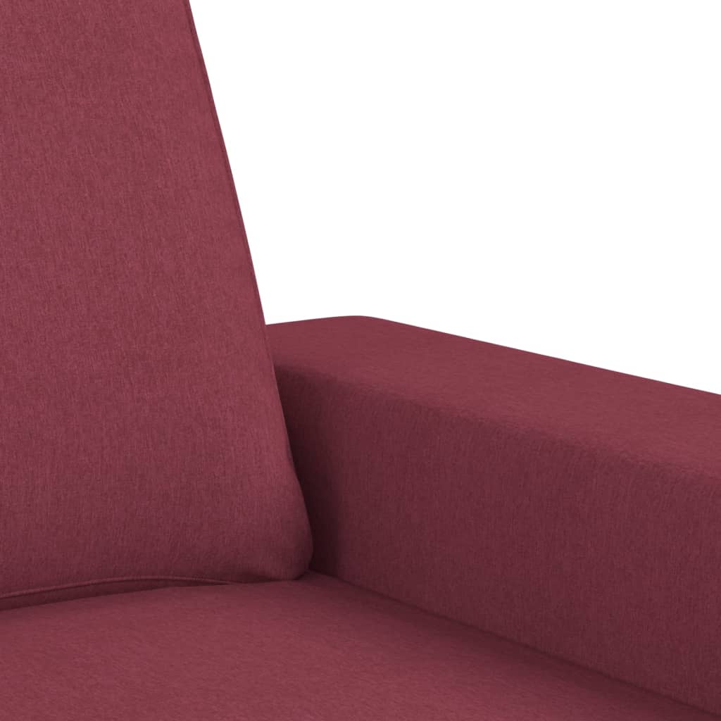 Set de canapea, 2 piese, roșu vin, material textil - Lando