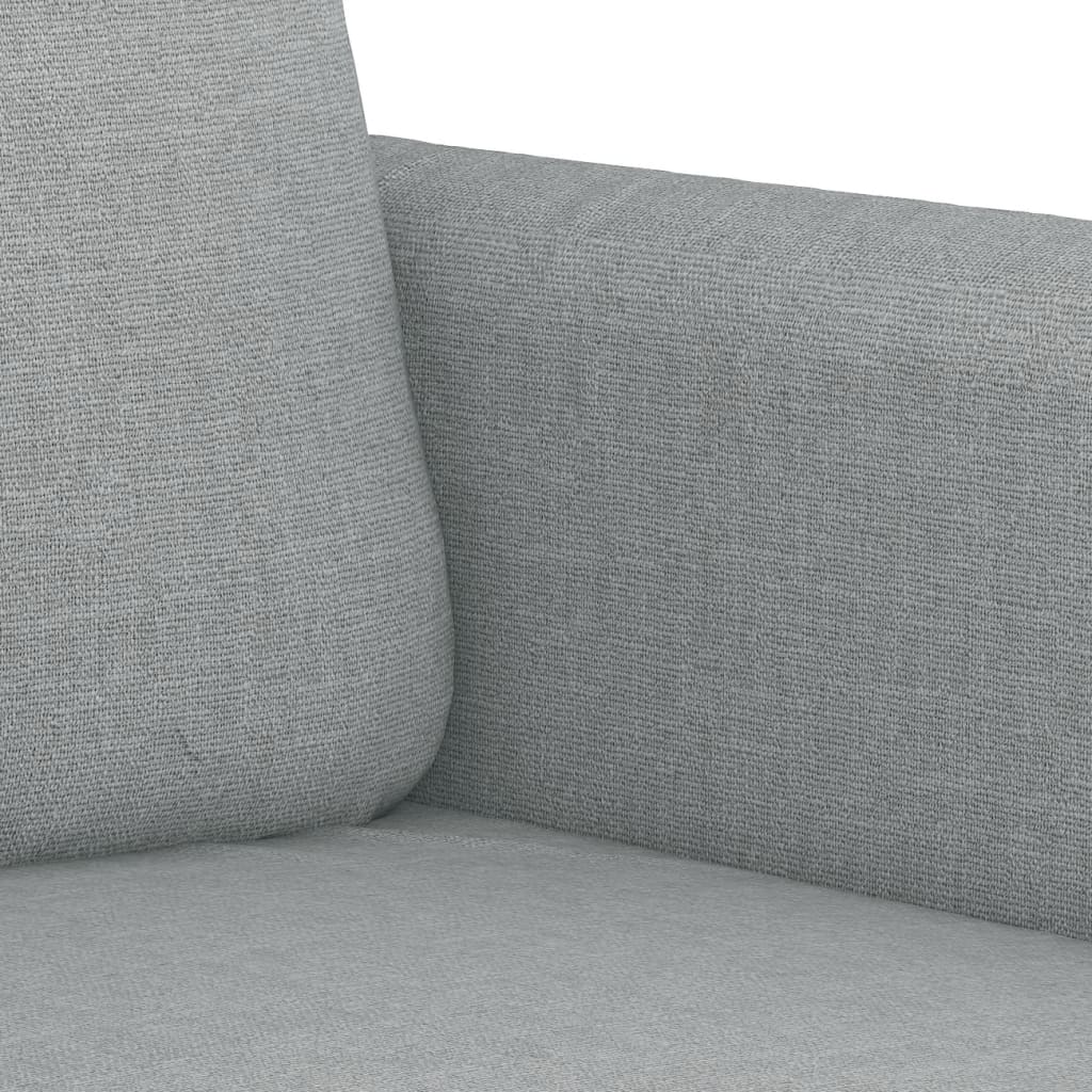 Set de canapele cu perne, 2 piese, gri deschis, material textil - Lando