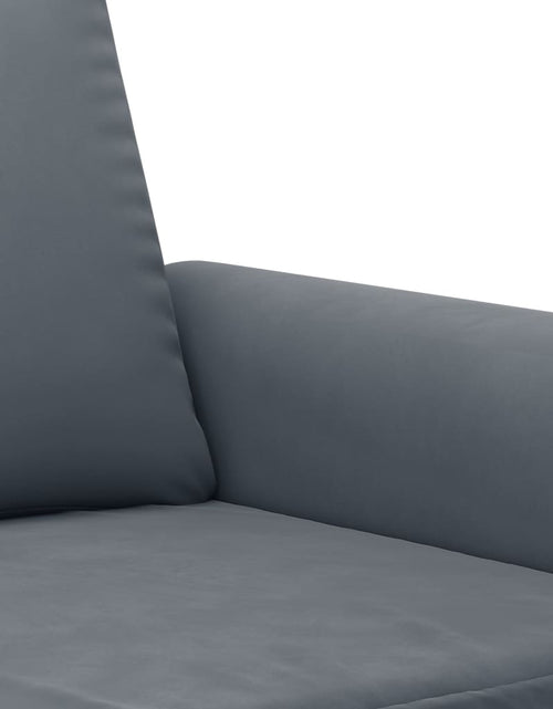 Încărcați imaginea în vizualizatorul Galerie, Set canapea cu perne, 2 piese, gri închis, catifea - Lando
