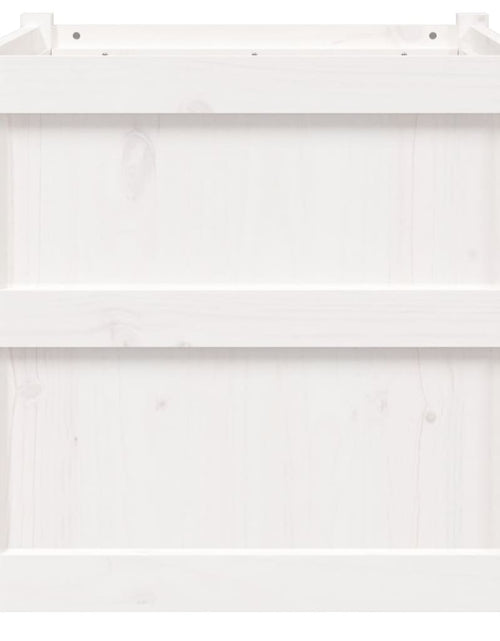 Încărcați imaginea în vizualizatorul Galerie, Jardinieră de grădină, alb, 60x60x60 cm, lemn masiv de pin - Lando
