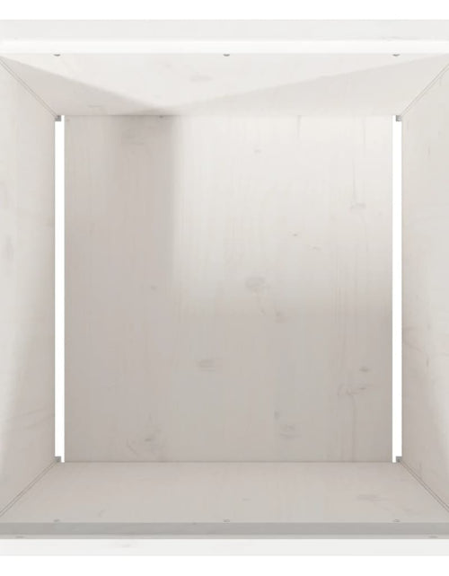 Încărcați imaginea în vizualizatorul Galerie, Jardinieră de grădină, alb, 60x60x60 cm, lemn masiv de pin - Lando
