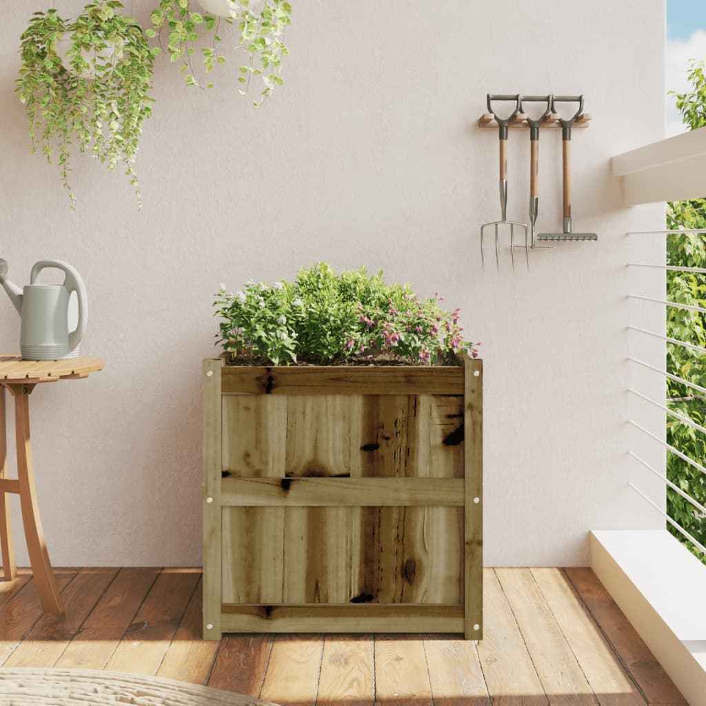 Jardinieră de grădină, 60x60x60 cm, lemn de pin impregnat - Lando