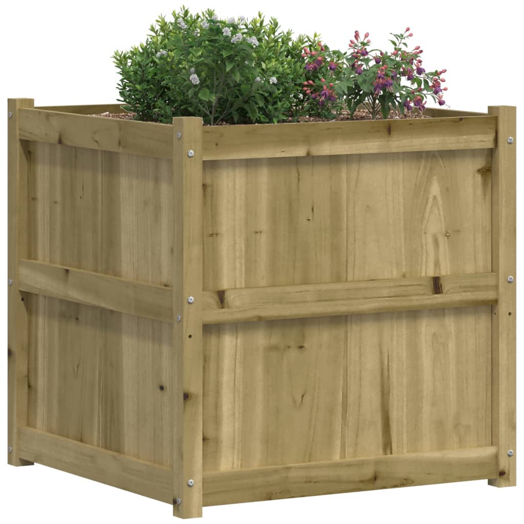 Jardinieră de grădină, 70x70x70 cm, lemn de pin impregnat - Lando