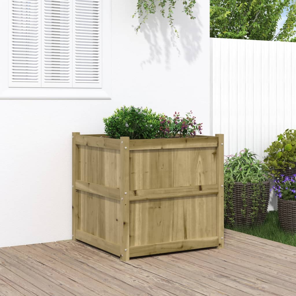 Jardinieră de grădină, 70x70x70 cm, lemn de pin impregnat - Lando