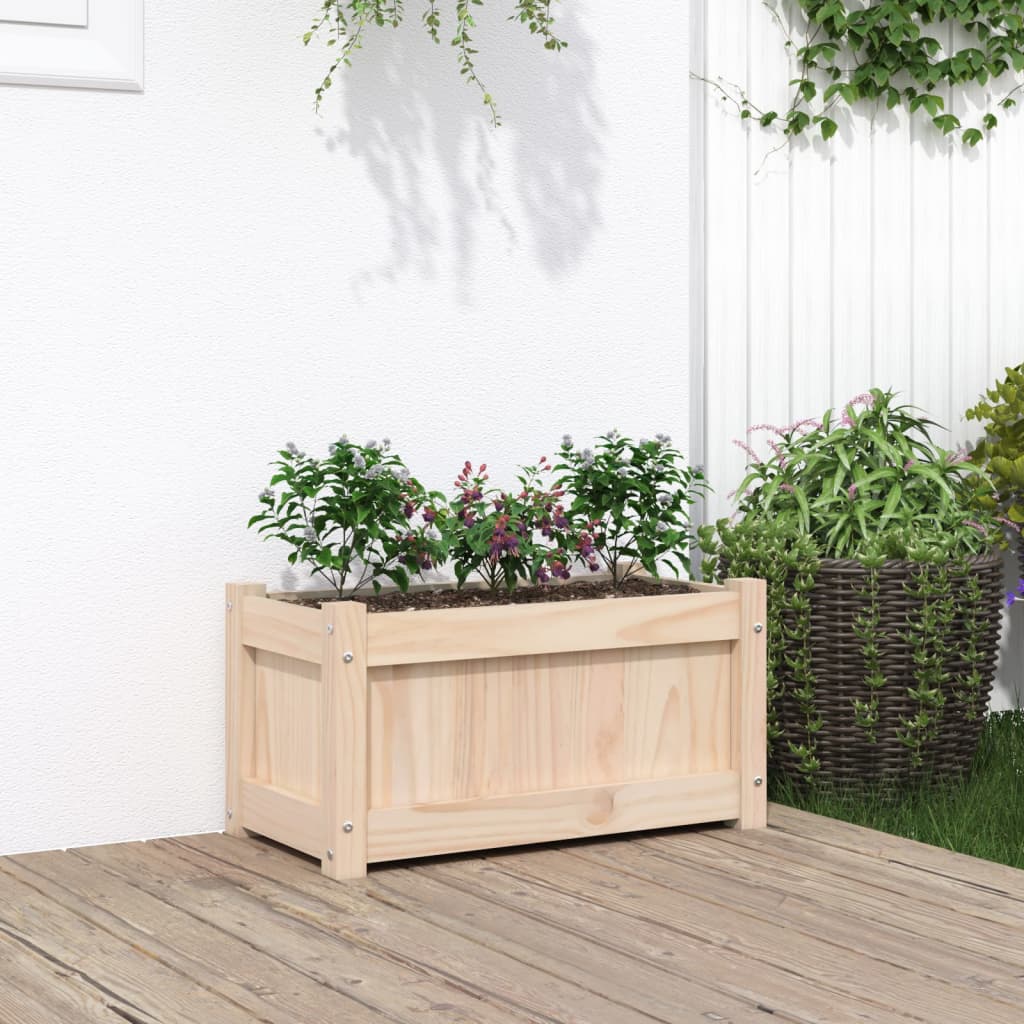 Jardinieră de grădină, 60x31x31 cm, lemn masiv de pin - Lando