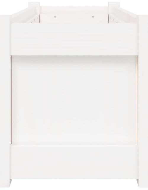 Загрузите изображение в средство просмотра галереи, Jardinieră de grădină, alb, 90x31x31 cm, lemn masiv de pin - Lando
