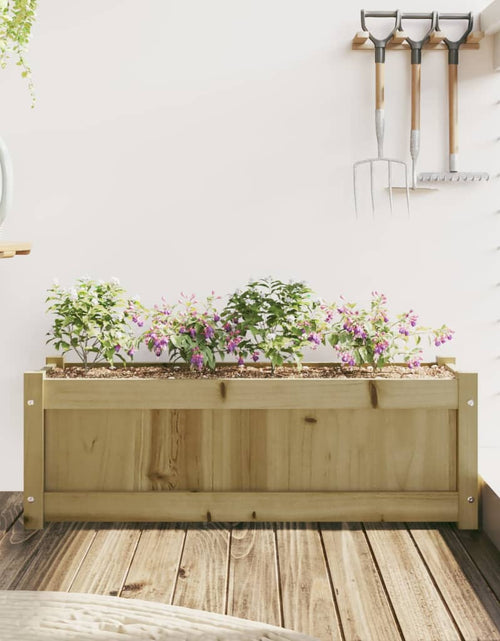 Încărcați imaginea în vizualizatorul Galerie, Jardinieră de grădină, 90x31x31 cm, lemn de pin impregnat - Lando
