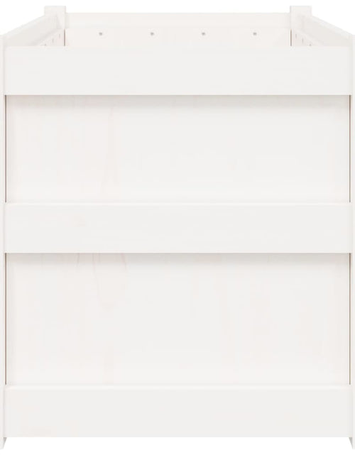 Загрузите изображение в средство просмотра галереи, Jardinieră de grădină, alb, 90x50x50 cm, lemn masiv de pin - Lando
