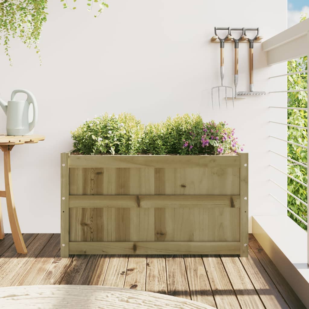 Jardinieră de grădină, 90x50x50 cm, lemn de pin impregnat - Lando