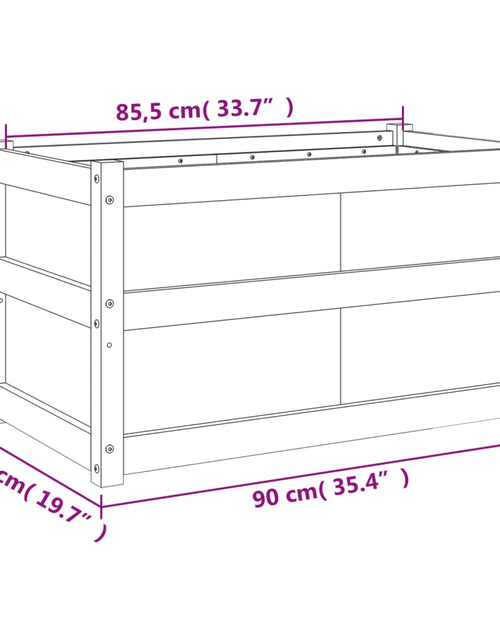 Încărcați imaginea în vizualizatorul Galerie, Jardinieră de grădină, 90x50x50 cm, lemn de pin impregnat - Lando
