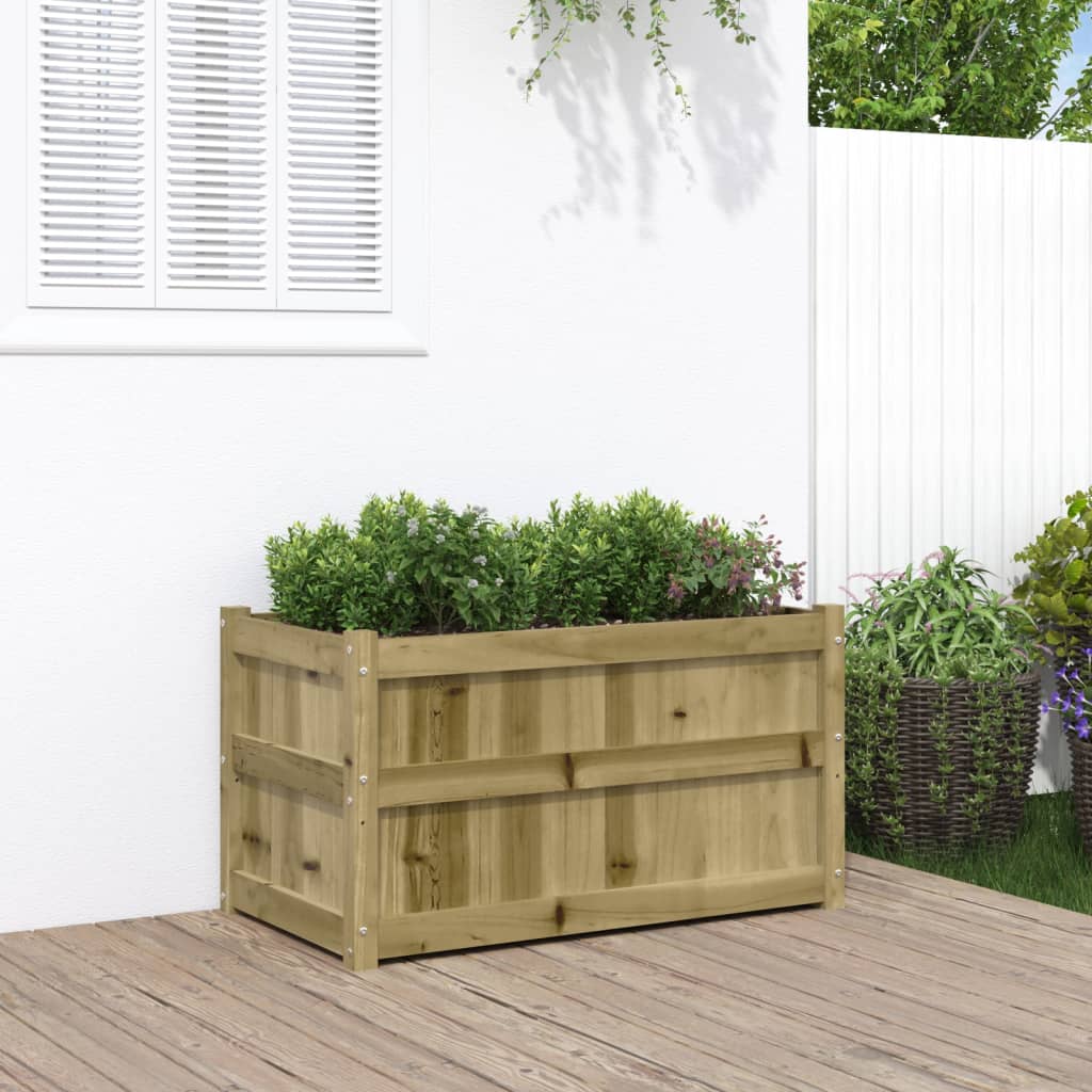 Jardinieră de grădină, 90x50x50 cm, lemn de pin impregnat - Lando