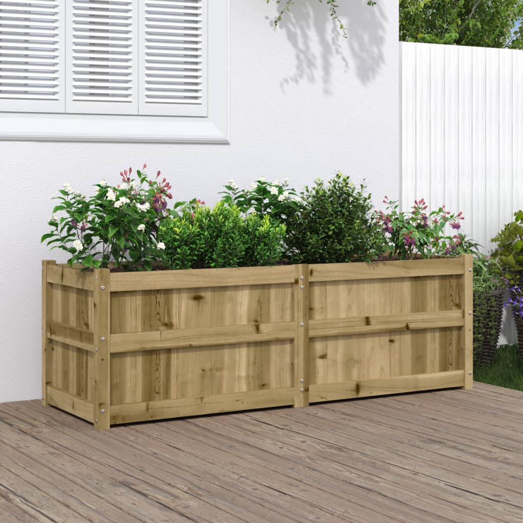 Jardinieră de grădină, 150x50x50 cm, lemn de pin impregnat - Lando