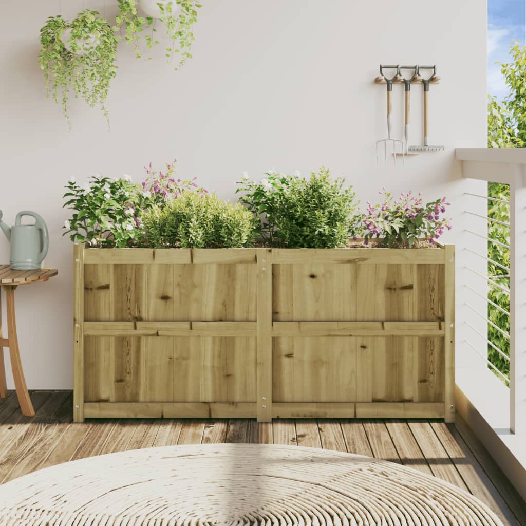 Jardinieră de grădină, 150x50x70 cm, lemn de pin impregnat - Lando