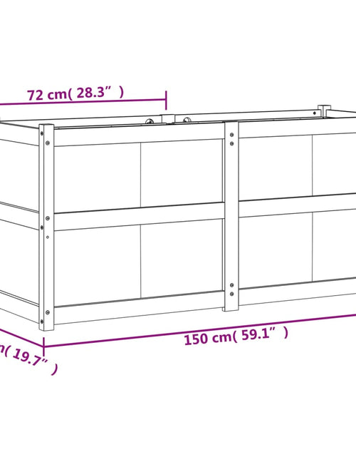 Încărcați imaginea în vizualizatorul Galerie, Jardinieră de grădină, 150x50x70 cm, lemn de pin impregnat - Lando

