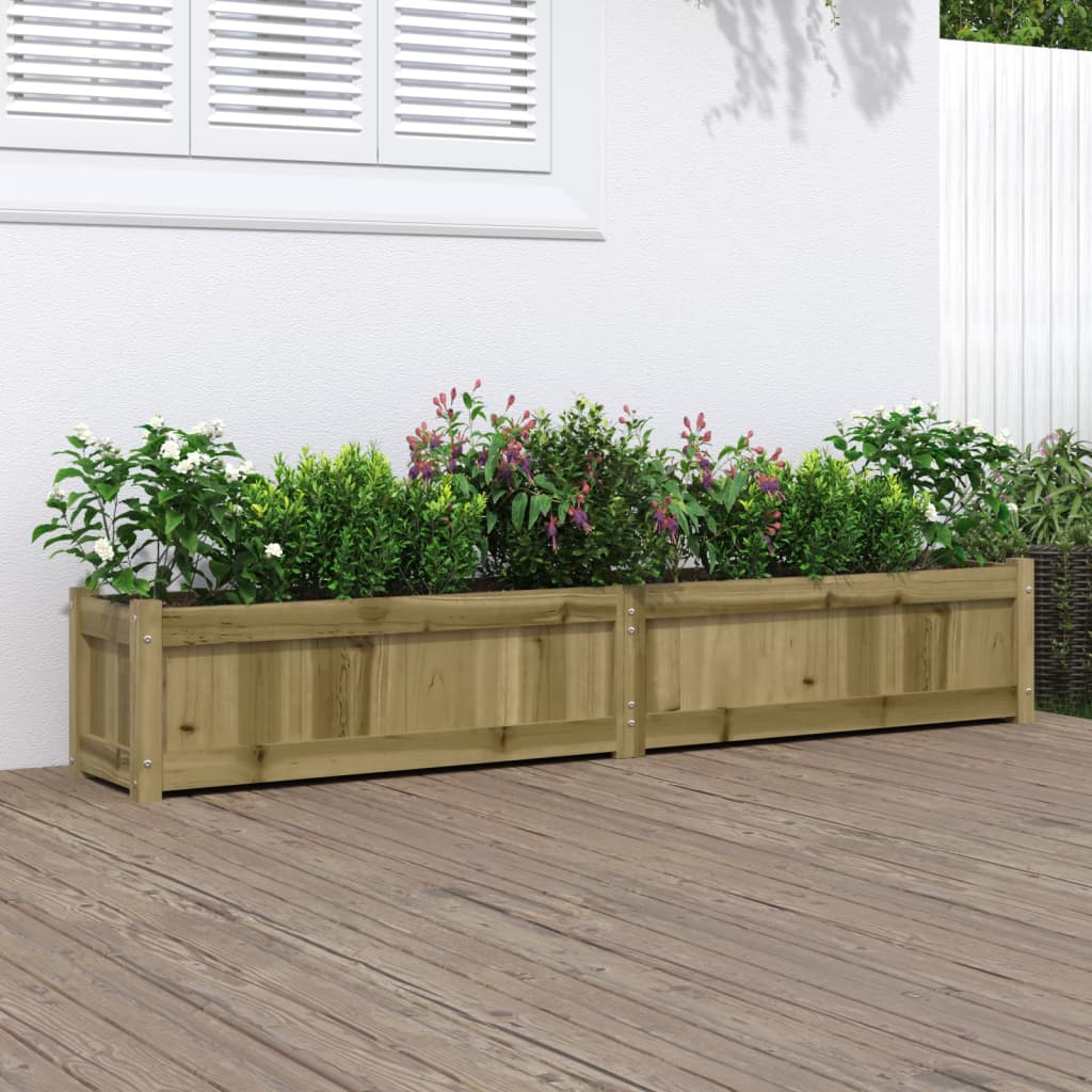 Jardinieră de grădină, 180x31x31 cm, lemn de pin tratat - Lando