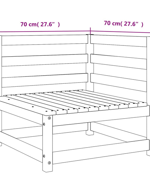 Încărcați imaginea în vizualizatorul Galerie, Canapele de colț de grădină, 2 buc., 70x70x67 cm lemn masiv pin - Lando
