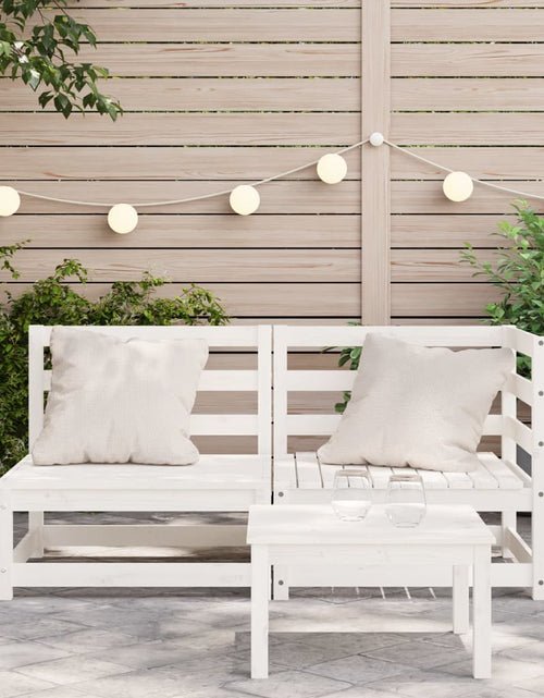 Încărcați imaginea în vizualizatorul Galerie, Canapea de grădină cu 2 locuri, alb, lemn masiv de pin - Lando
