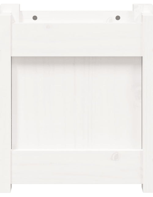Încărcați imaginea în vizualizatorul Galerie, Jardiniere de grădină, 2 buc., alb, lemn masiv de pin - Lando
