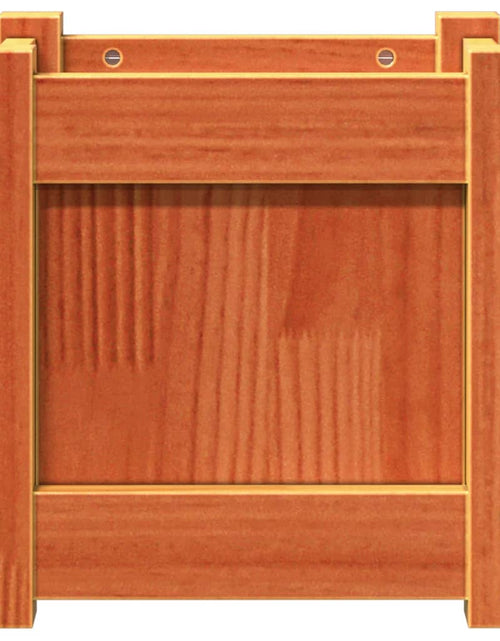 Încărcați imaginea în vizualizatorul Galerie, Jardinieră de grădină, maro ceruit, 31x31x31 cm, lemn masiv pin - Lando
