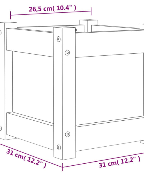 Încărcați imaginea în vizualizatorul Galerie, Jardinieră de grădină, 90x31x31 cm, lemn masiv Douglas - Lando
