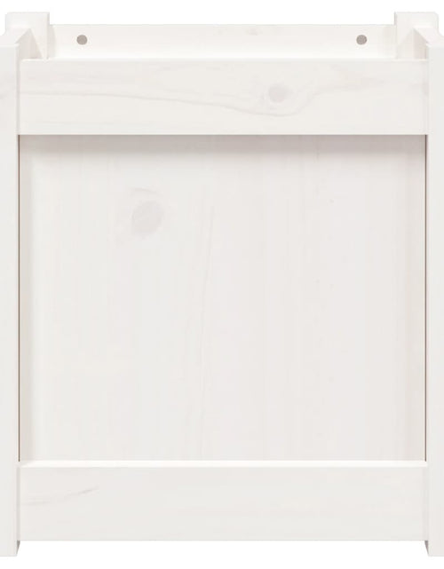 Încărcați imaginea în vizualizatorul Galerie, Jardiniere de grădină, alb, 40x40x40 cm, lemn masiv pin - Lando
