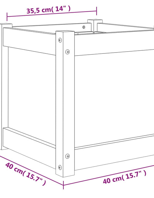Încărcați imaginea în vizualizatorul Galerie, Jardinieră de grădină, 40x40x40 cm, lemn masiv Douglas - Lando
