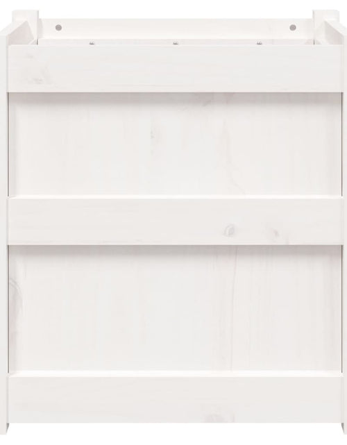 Загрузите изображение в средство просмотра галереи, Jardiniere de grădină, 50x50x50 cm, alb lemn masiv de pin - Lando

