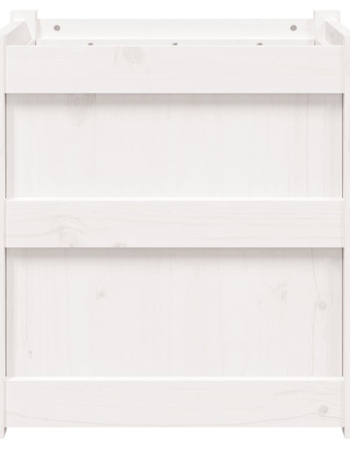 Загрузите изображение в средство просмотра галереи, Jardiniere de grădină, 50x50x50 cm, alb lemn masiv de pin - Lando
