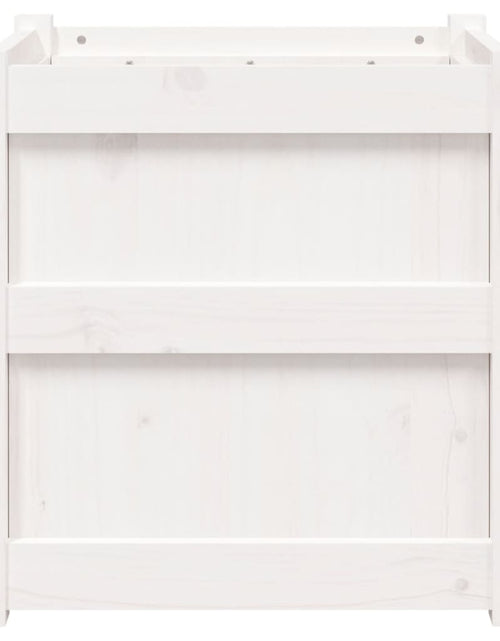 Загрузите изображение в средство просмотра галереи, Jardiniere de grădină, 2 buc., alb, lemn masiv de pin - Lando
