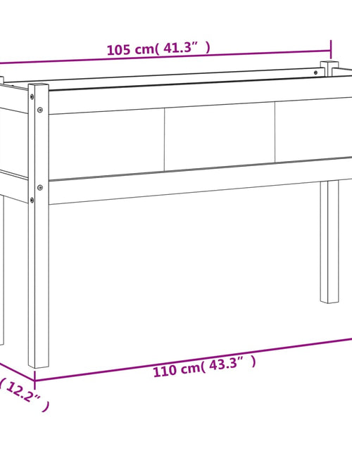 Încărcați imaginea în vizualizatorul Galerie, Jardinier de grădină cu picioare, alb, 110x31x70 cm, lemn masiv - Lando
