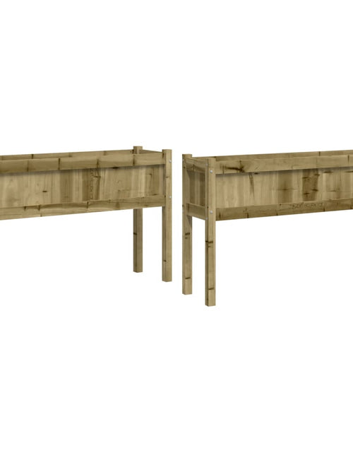 Încărcați imaginea în vizualizatorul Galerie, Jardiniere de gradina cu picioare 2 buc. lemn de pin impregnat - Lando
