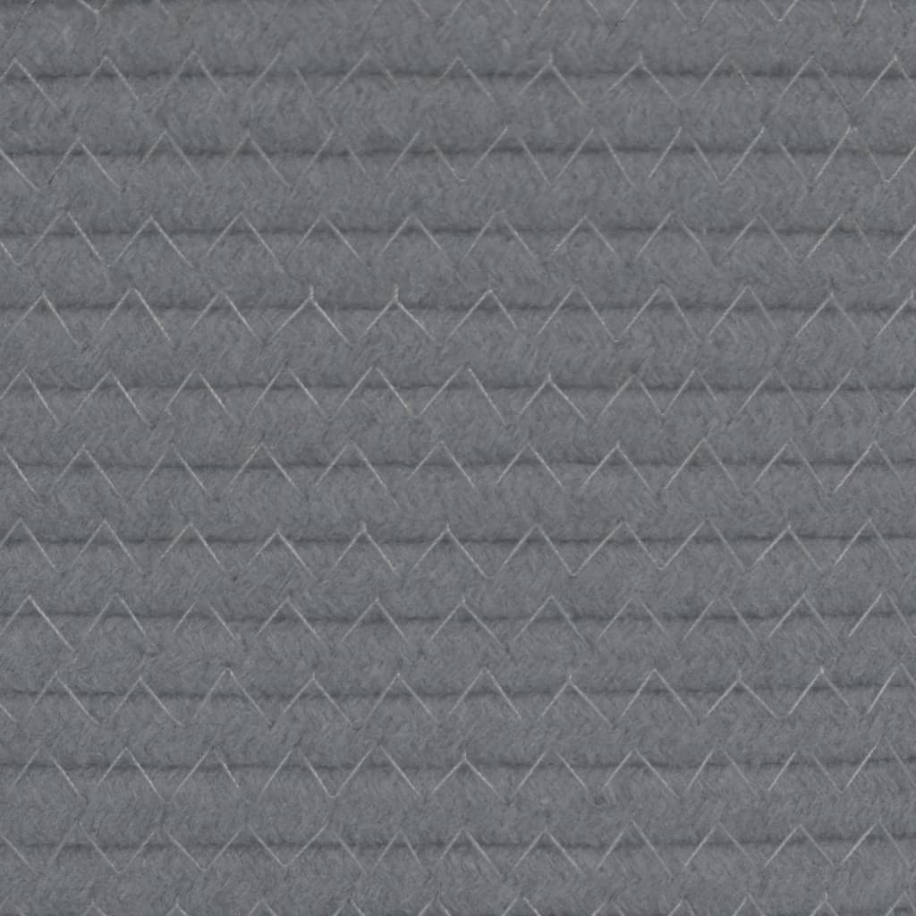 Coșuri de depozitare 2 buc. gri și alb Ø28x28 cm bumbac - Lando
