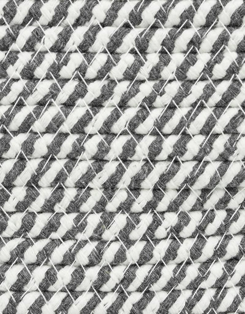 Încărcați imaginea în vizualizatorul Galerie, Coșuri de depozitare 2 buc. gri și alb Ø28x28 cm bumbac - Lando
