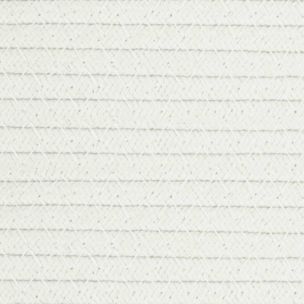Coș de depozitare, bej și alb, Ø40x25 cm, bumbac - Lando