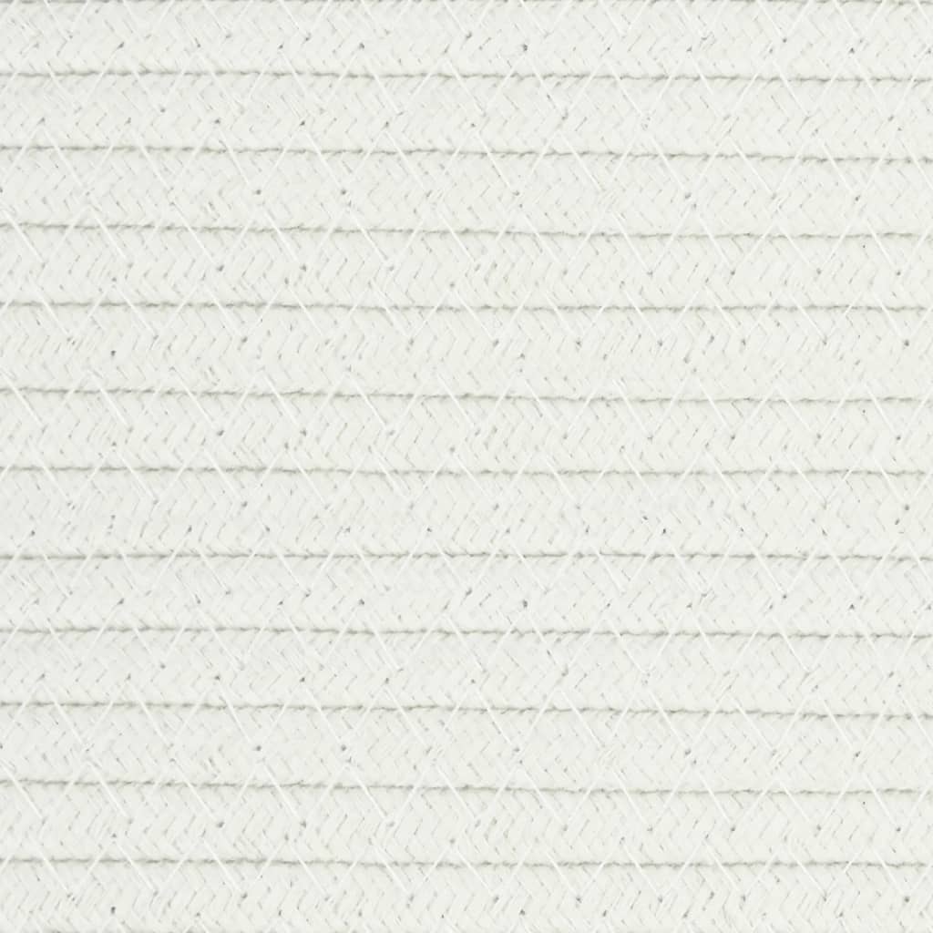 Coș de depozitare, maro și alb, Ø40x25 cm, bumbac - Lando