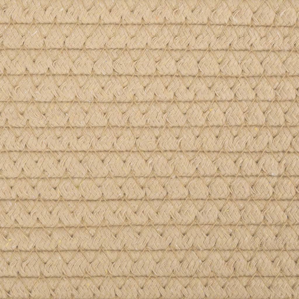 Coș de depozitare, bej și alb, Ø40x35 cm, bumbac - Lando