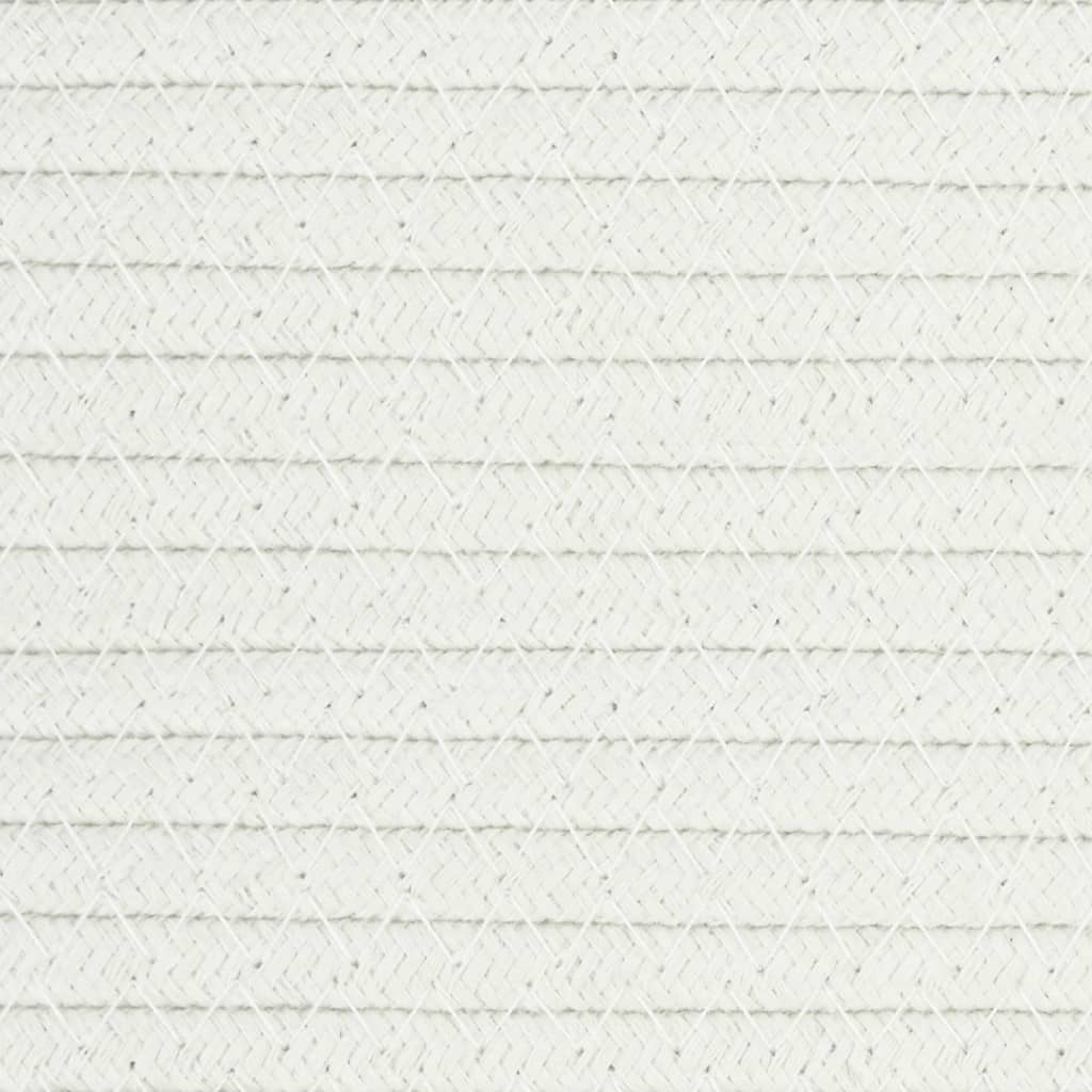 Coș de rufe, maro și alb, Ø55x36 cm, bumbac - Lando