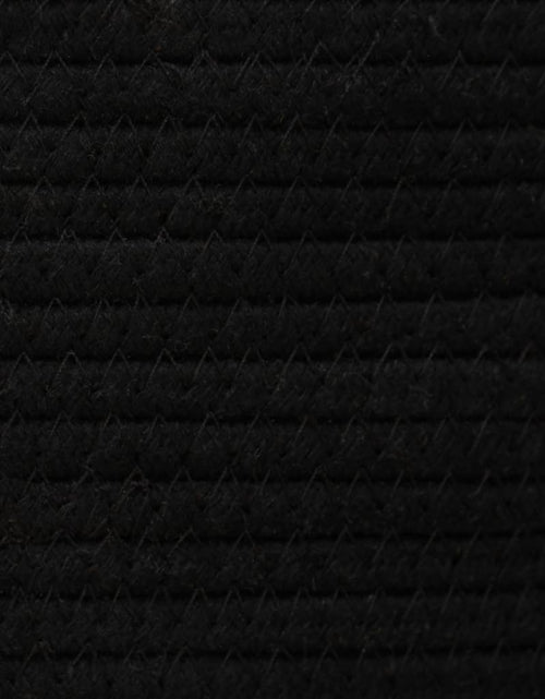 Încărcați imaginea în vizualizatorul Galerie, Coș de depozitare cu capac, negru și bej, Ø37x50 cm bumbac - Lando
