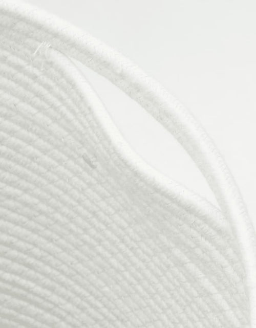 Загрузите изображение в средство просмотра галереи, Coș de depozitare cu capac, maro și alb, Ø37x50 cm bumbac - Lando
