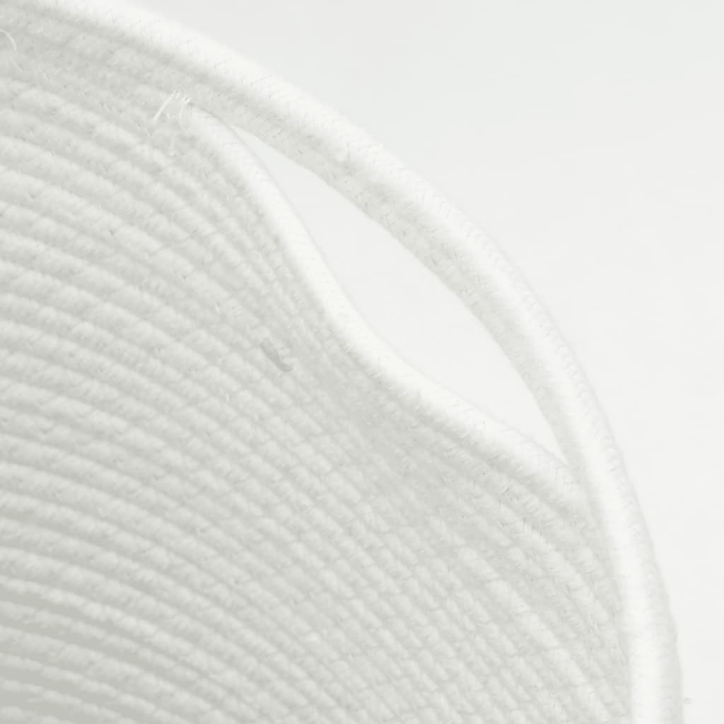 Coș de depozitare cu capac, maro și alb, Ø37x50 cm bumbac - Lando